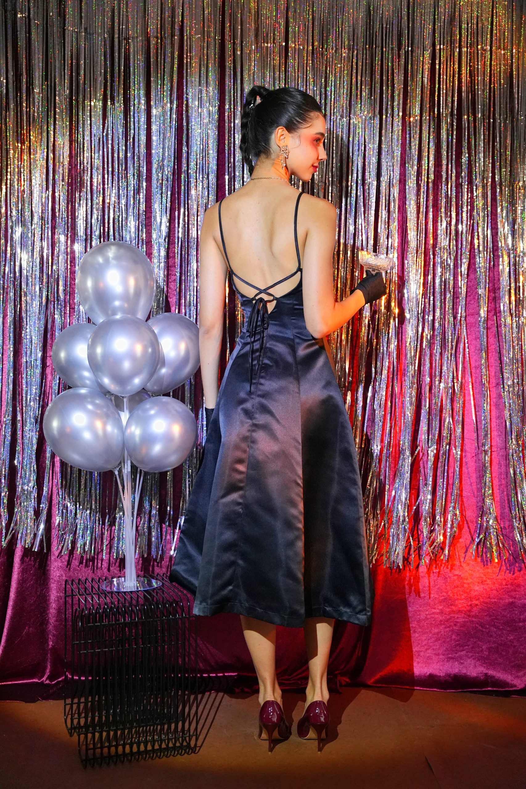 Party Maxi Dress in Black (Backorder) - Image 4