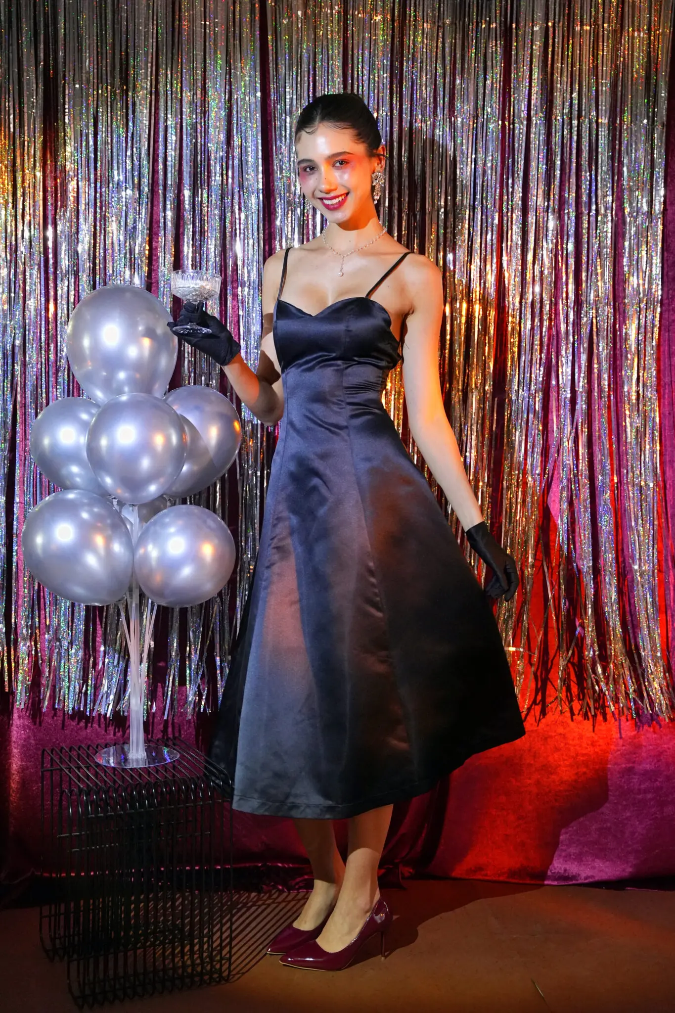 Party Maxi Dress in Black (Backorder)