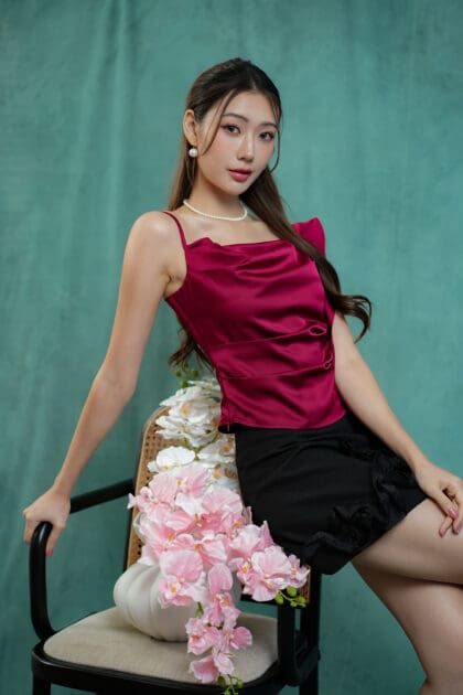 Tiffany Top in Burgundy