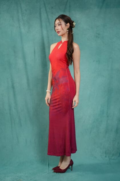 Alternative view of Qi Pao in Red