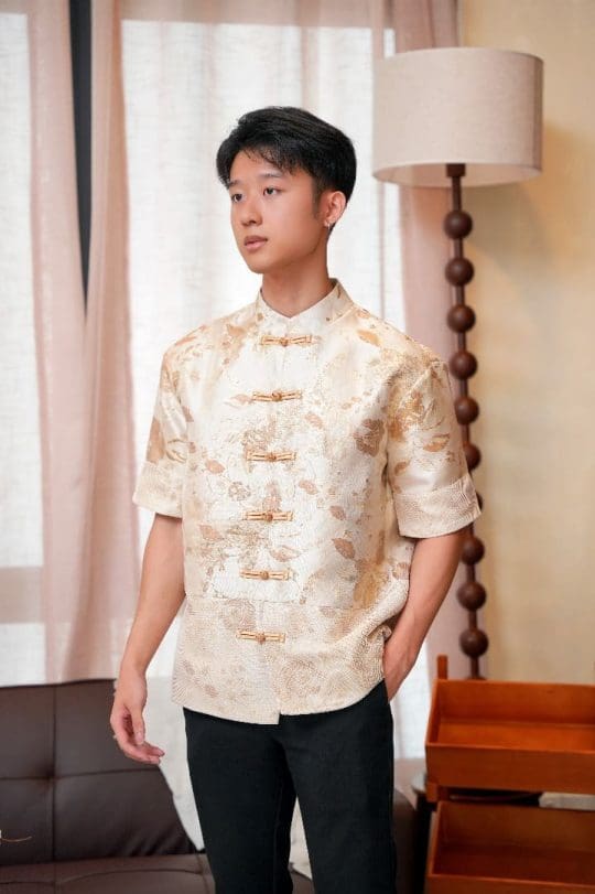 FU Blouse in Gold Print (Male)