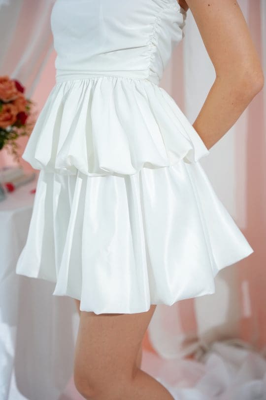 Bubble Skirt in White