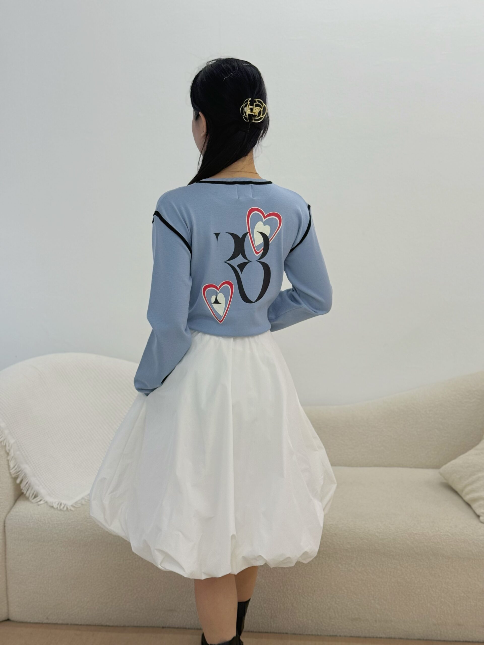 Cupid Blouse in Lapis Blue - Image 4