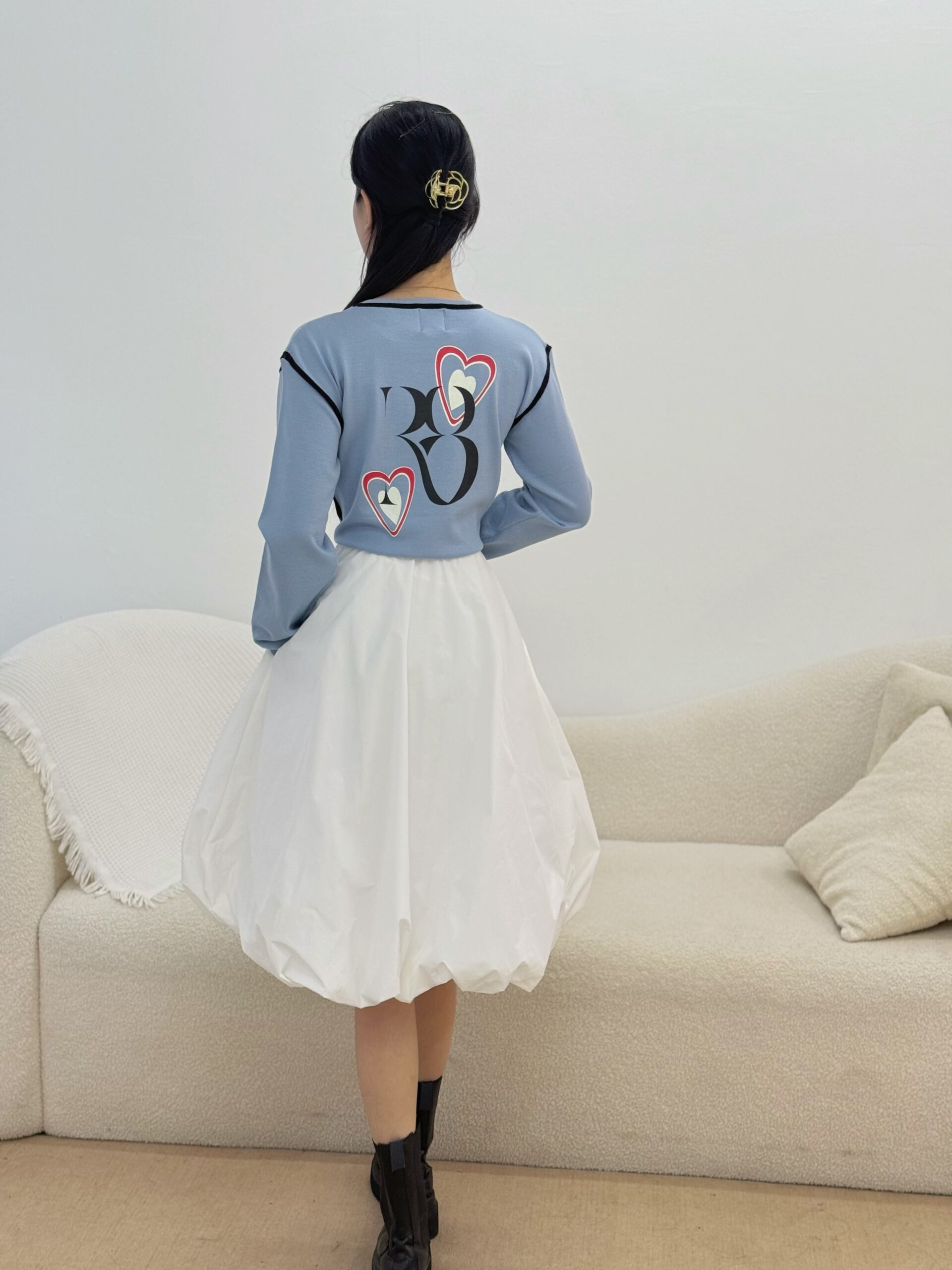 Cupid Blouse in Lapis Blue - Image 2