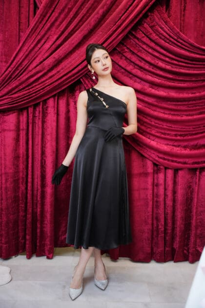 Alternative view of Starry Toga Dress in Black