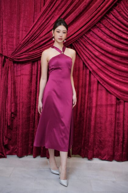 Starry Starry Dress in Maroon