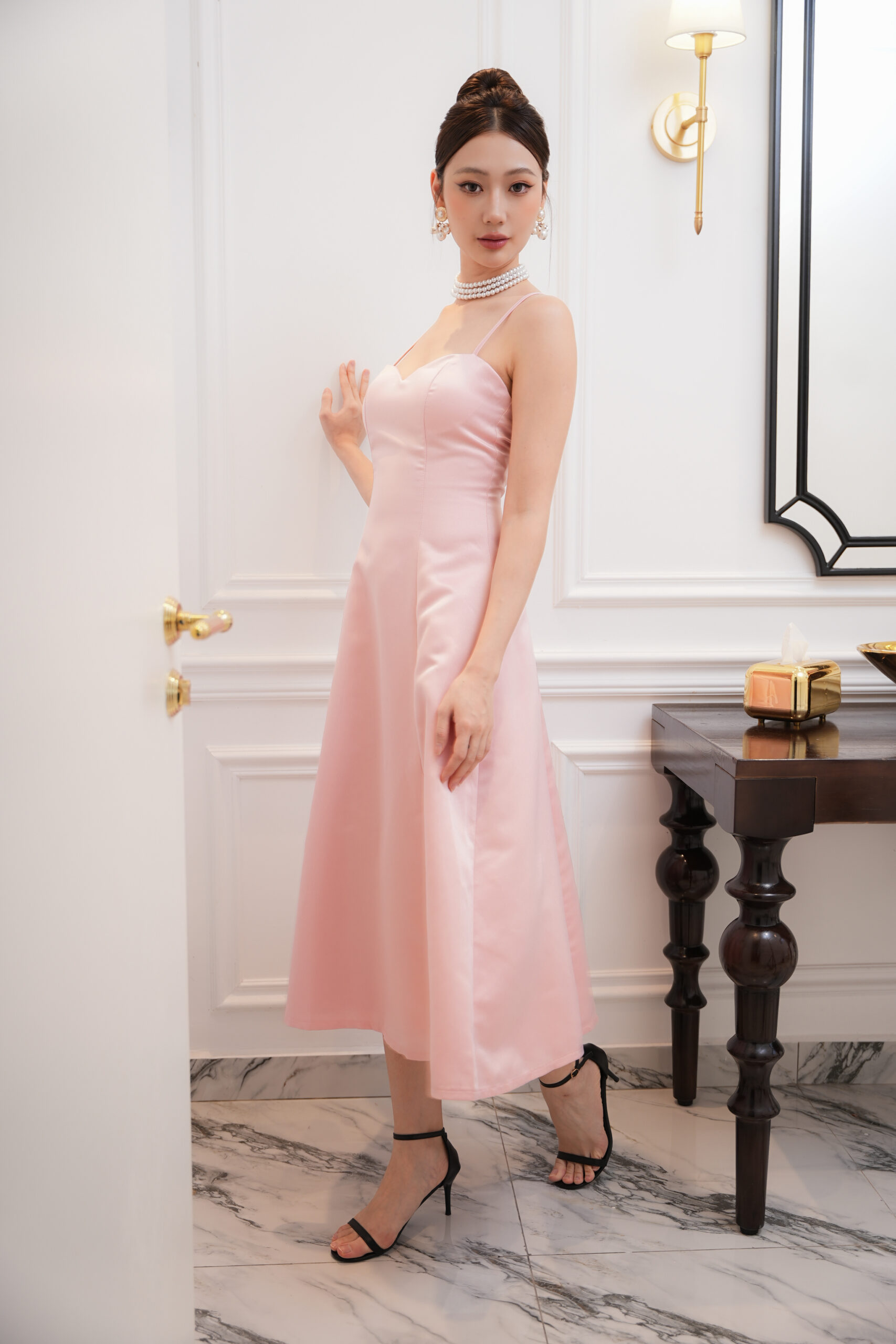Party Maxi Dress in Pink - Image 4