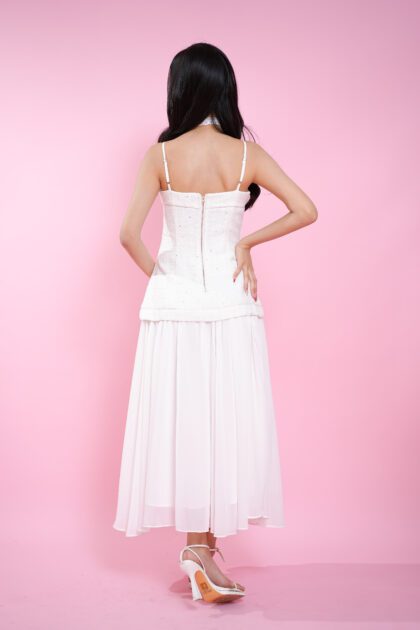 Alternative view of Tweed Long Dress in White