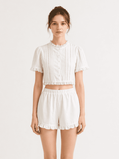 Sun-Kissed Hemline Top in White