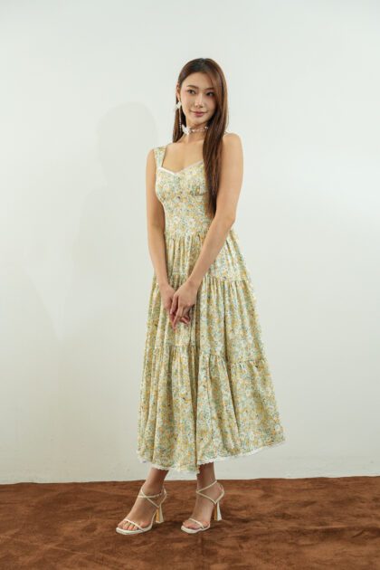 Alternative view of Sun-Kissed Long Dress in Yellow Print