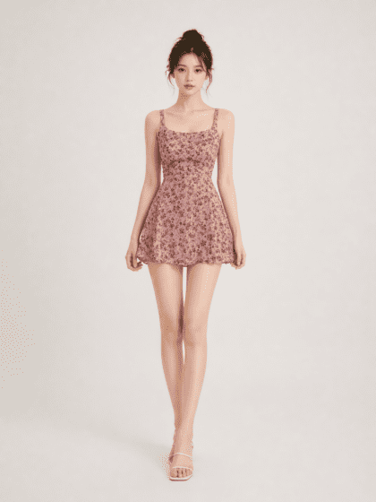 Flory Skater Dress in Flower Print