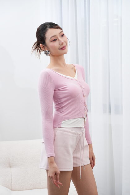 Alternative view of Comfort Cardigan in Pink