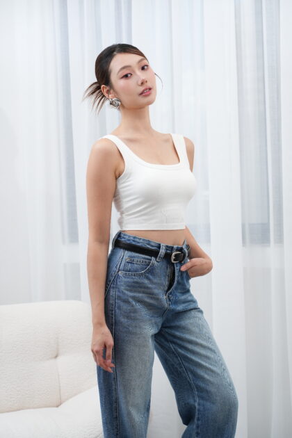 Alternative view of Comfort Sleeve Top in White