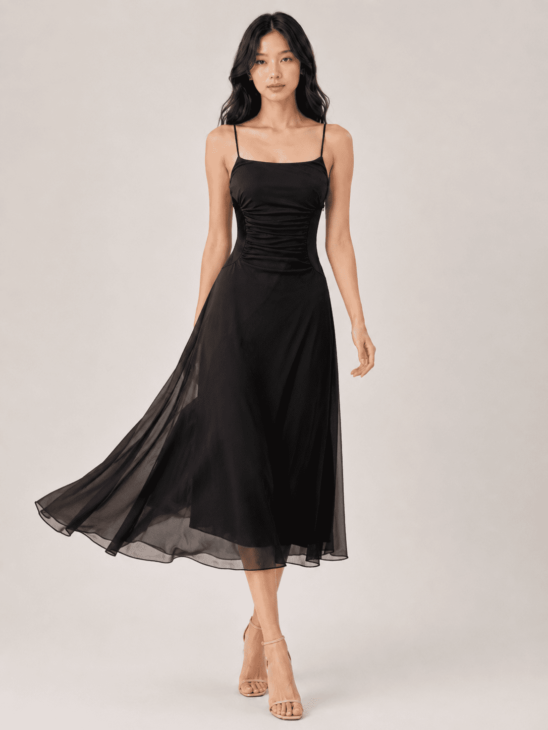 FTF Long Dress in Black - Image 3