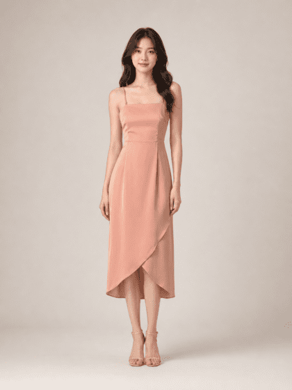 Dawn Long Dress in Pink