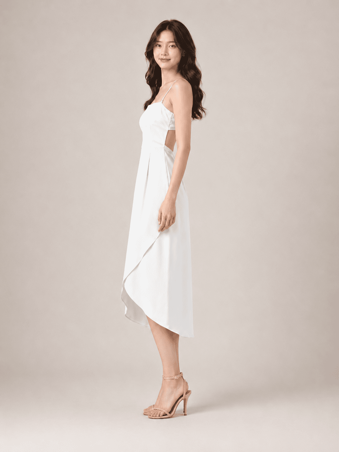 Dawn Long Dress in White - Image 4