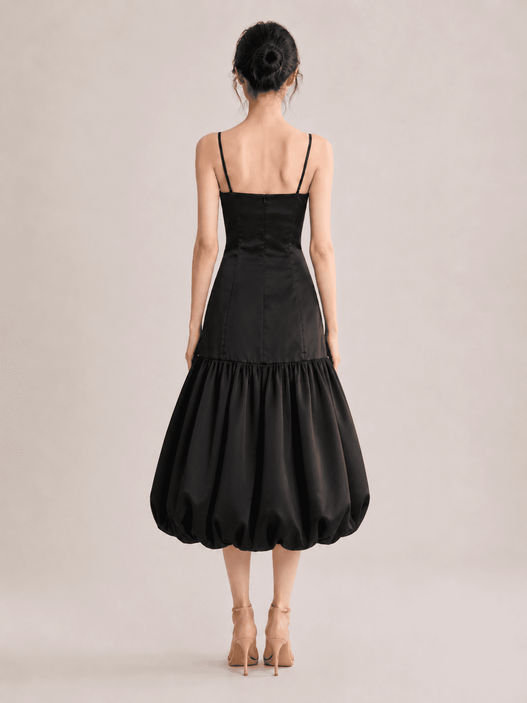 Bubble Long Dress in Black - Image 4