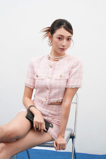 Alternative view of Rosa BB Cardigan in Pink