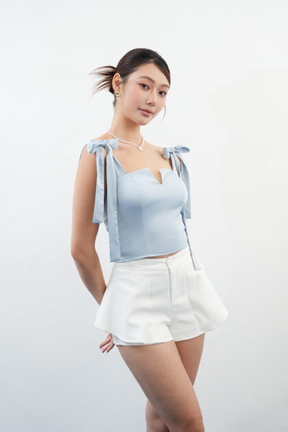 Alternative view of Bleu Top in Blue