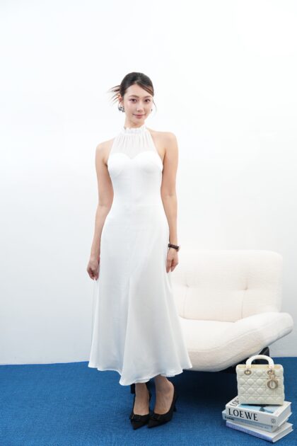 X Dress in White