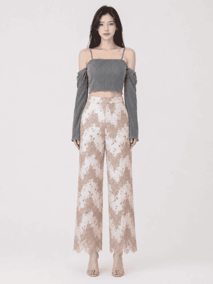 Nixx Crop Top in Grey