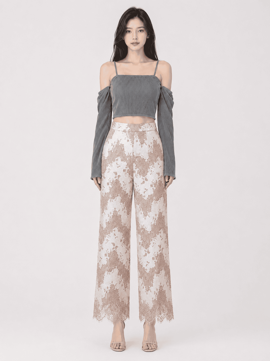 Nixx Crop Top in Grey