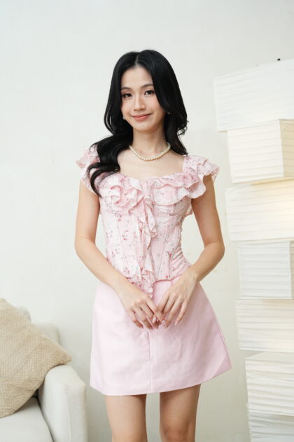 Waterlily Corset in Pink