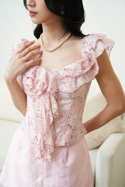 Waterlily Corset in Pink - Image 3