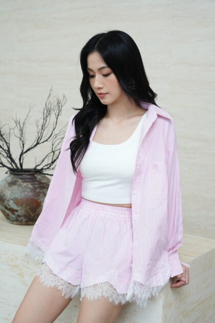 Alternative view of BFF Short in Stripe Pink