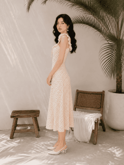 Cha Cha Long Dress in White - Image 4