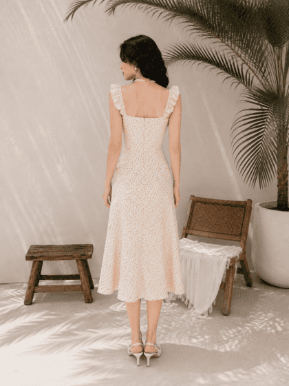 Cha Cha Long Dress in White - Image 3