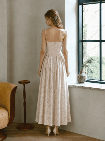 Athena Maxi Dress in Pink Print - Image 4