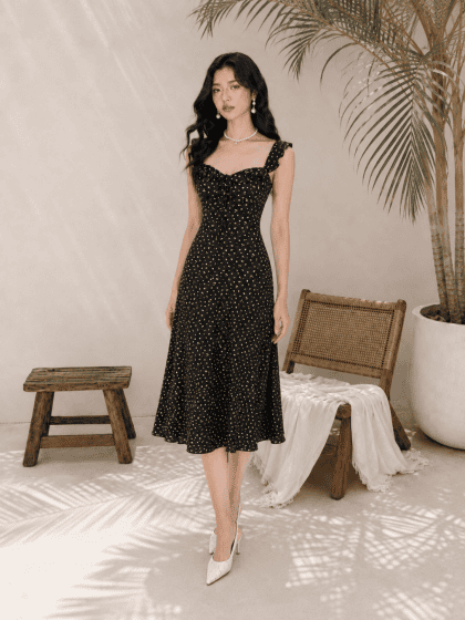 Cha Cha Long Dress in Black
