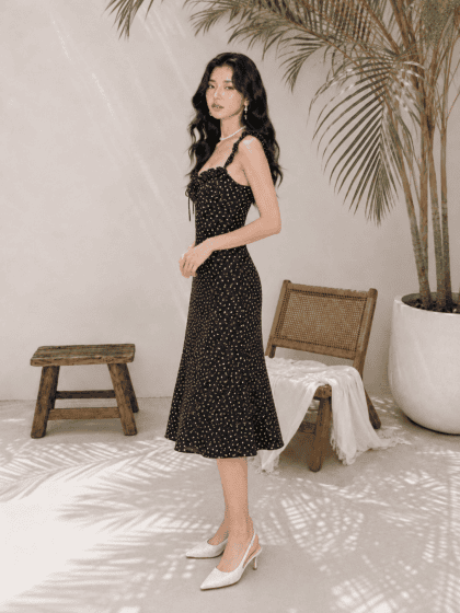 Cha Cha Long Dress in Black - Image 6