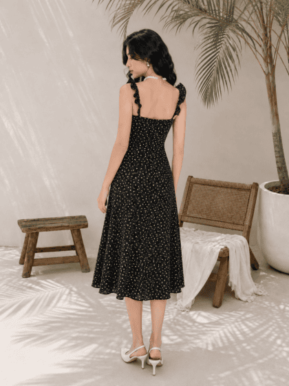 Cha Cha Long Dress in Black - Image 5