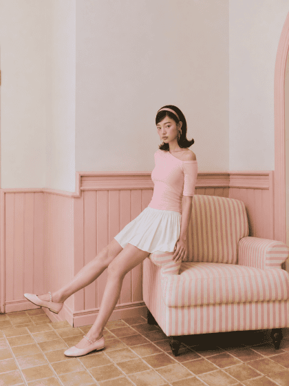 Pink Off Top in Pink - Image 5