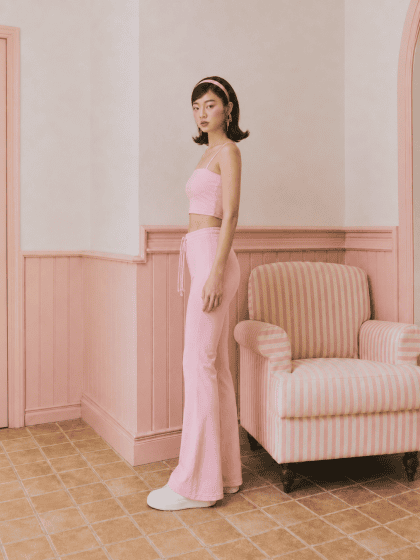 Alternative view of Muse Pants in Pink (Backorder)