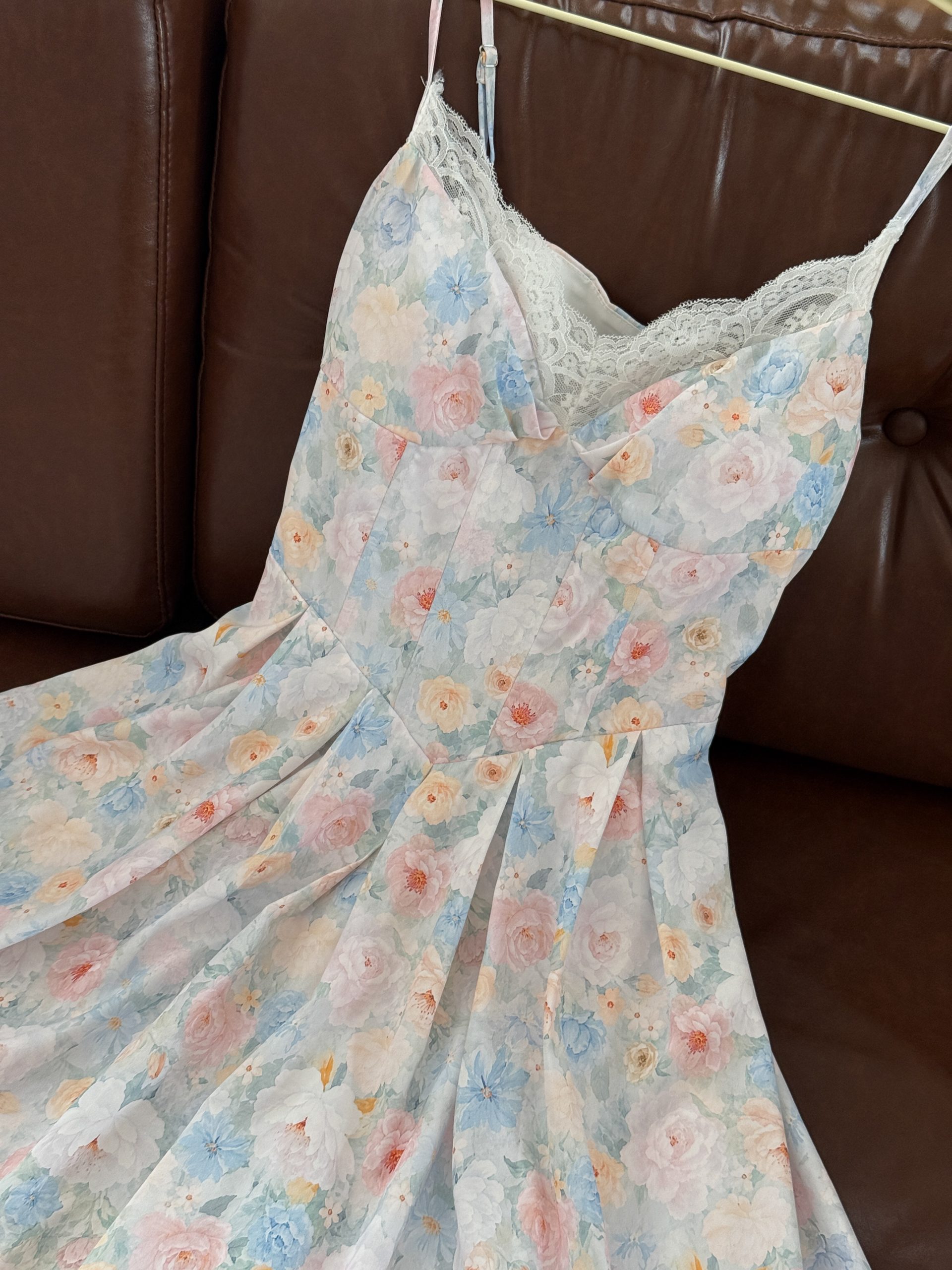 Athena Maxi Dress in Blue Print (Backorder) - Image 3