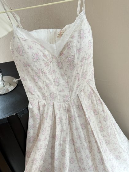 Athena Maxi Dress in Pink Print - Image 3