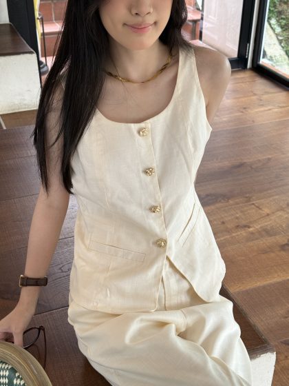 Alternative view of Cha Cha Vest in Cream