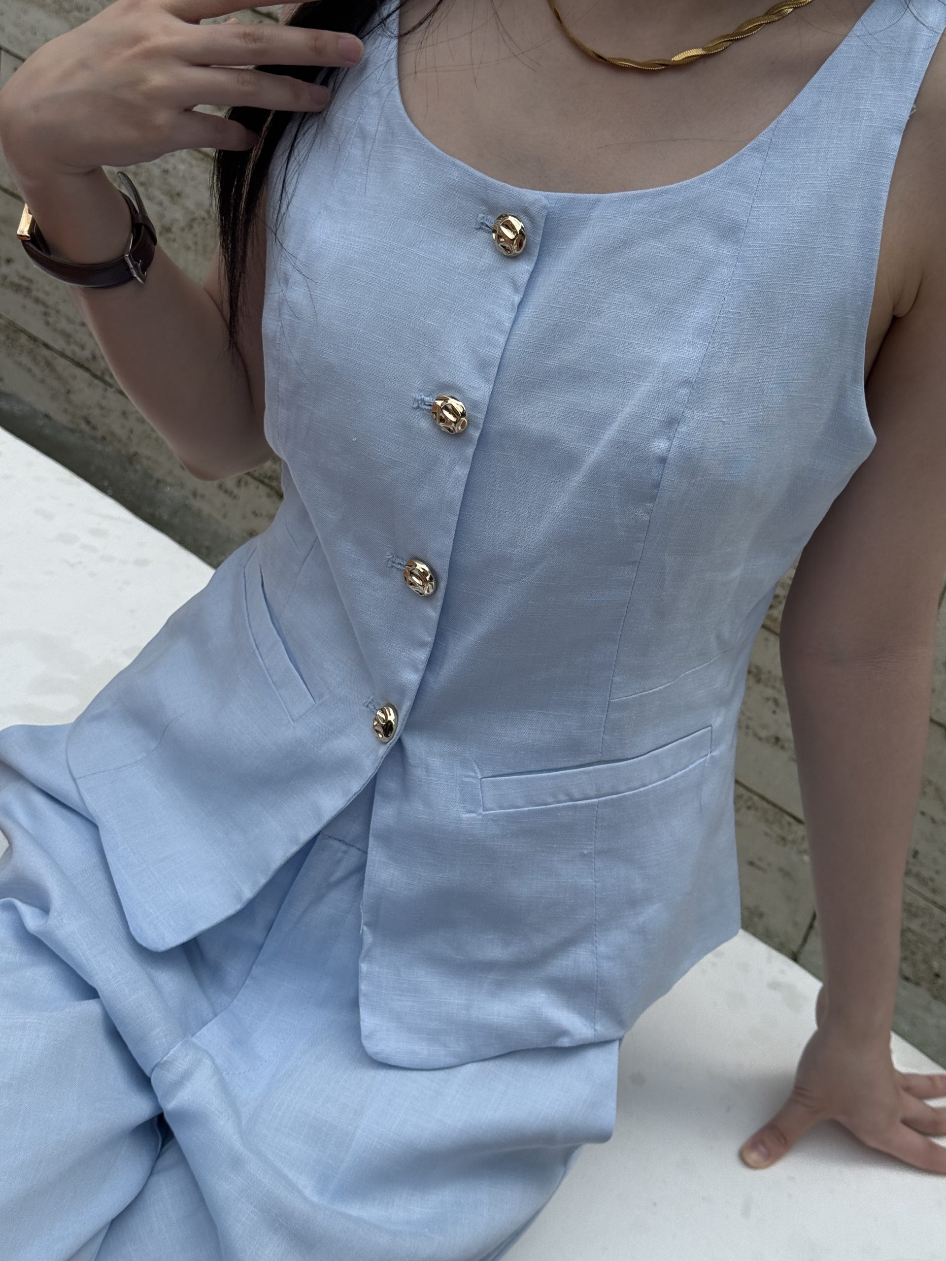 Cha Cha Vest in Blue - Image 3
