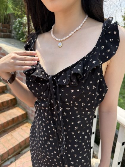 Cha Cha Long Dress in Black - Image 3
