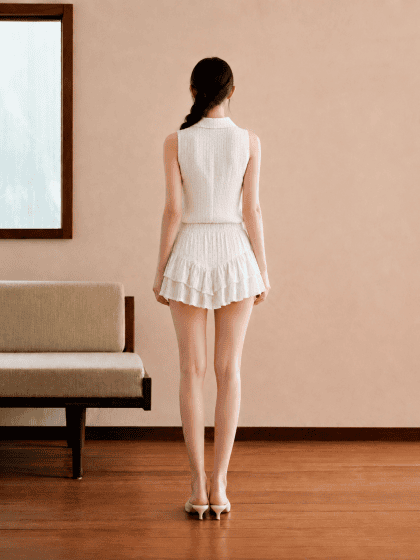 Alternative view of Vava Skort in White