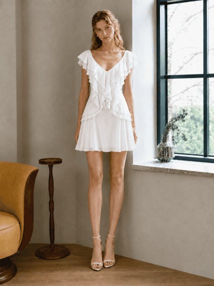 Waterlily Dress In White