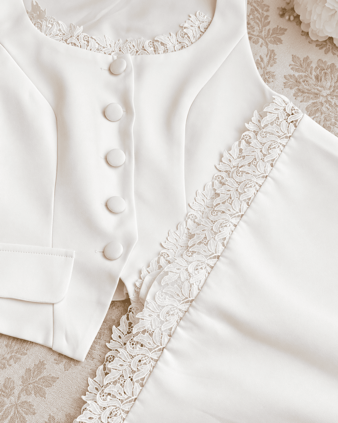 Violetta Top in Off White - Image 5