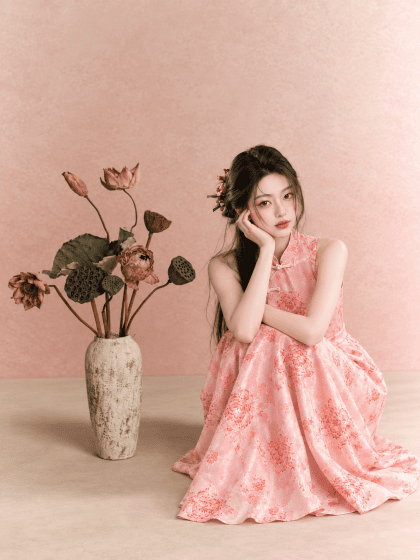 Qipao in Pink (Pre-order) - Image 5