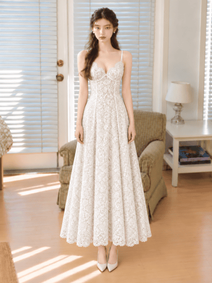 Violetta Maxi Dress in White (Backorder)