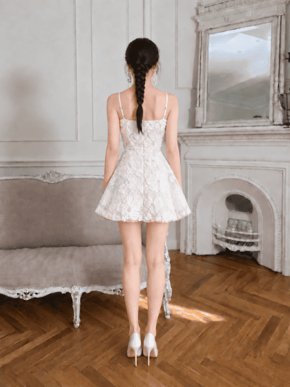 Gem Dress in White - Image 3