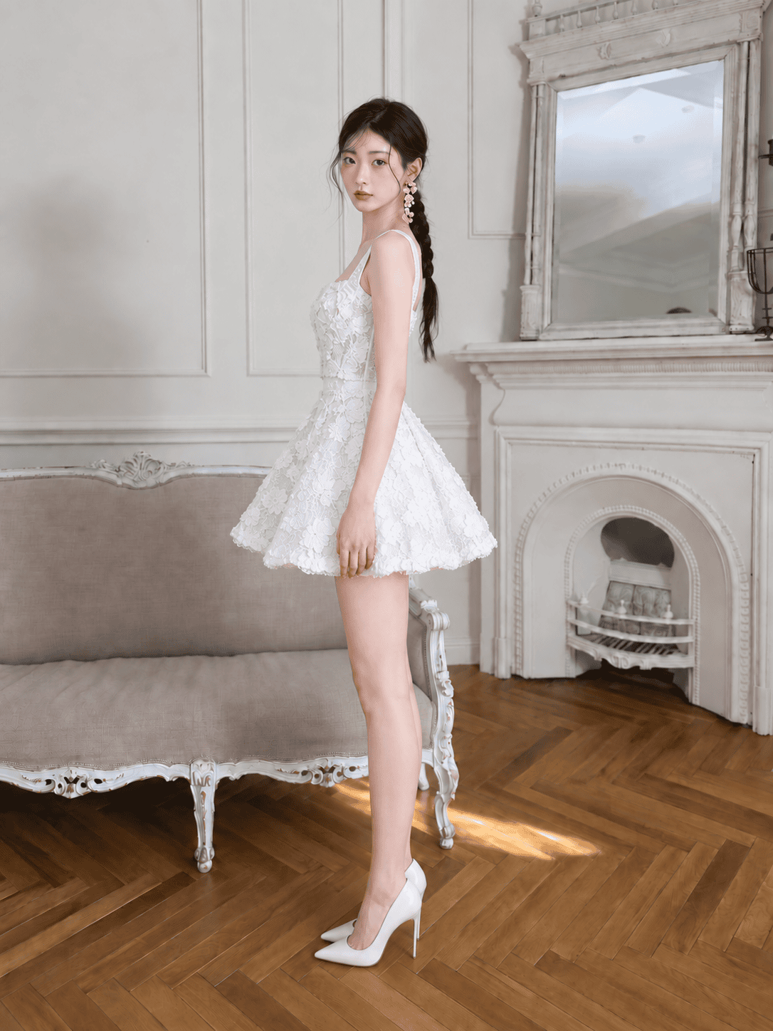 Gem Dress in White - Image 2