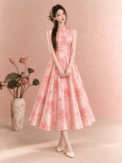 Qipao in Pink (Pre-order) - Image 3